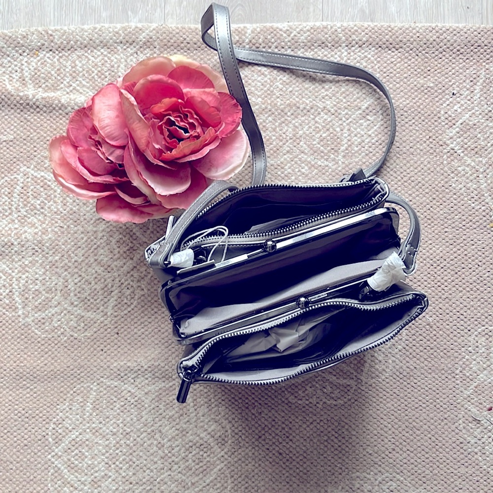 Metallic silver a new day brand multipurpose purse